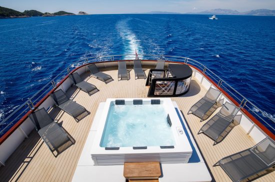 Sun deck with jacuzzi onboard MS My Wish
