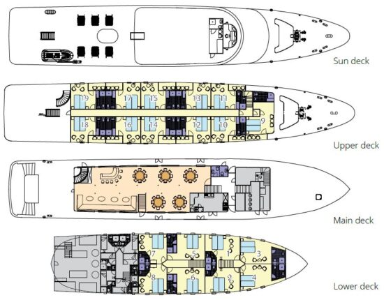 MS Ava Maria deck plan.