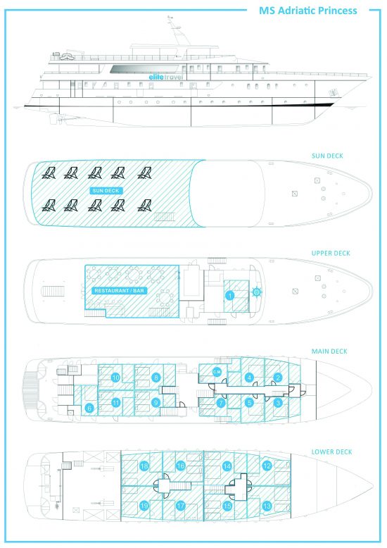 MS Adriatic Princess deck plan