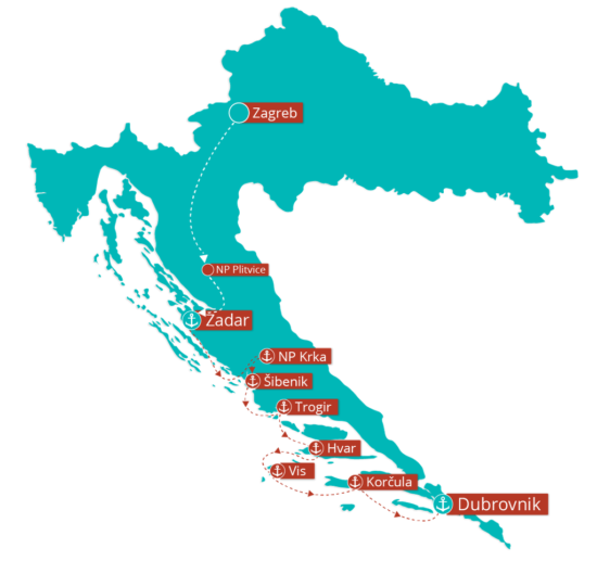 itinerary map